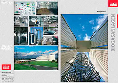 Objektblatt des Bauunternehmens OBAG Bautzen zum Bau einer Biogas-Anlage