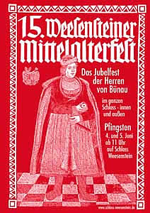 Plakat 15. Weesensteiner Mittelalterfest